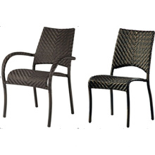 Outdoor Stack High Pe Wicker Armless Chair